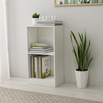 bogreol 40x24x75 cm konstrueret træ hvid