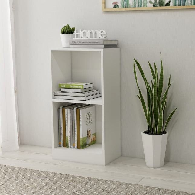 bogreol 40x24x75 cm konstrueret træ hvid