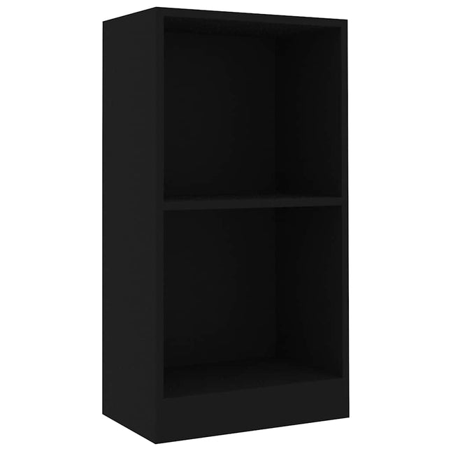 bogreol 40x24x75 cm konstrueret træ sort