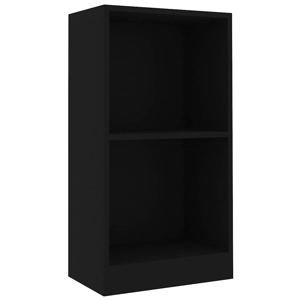 bogreol 40x24x75 cm konstrueret træ sort