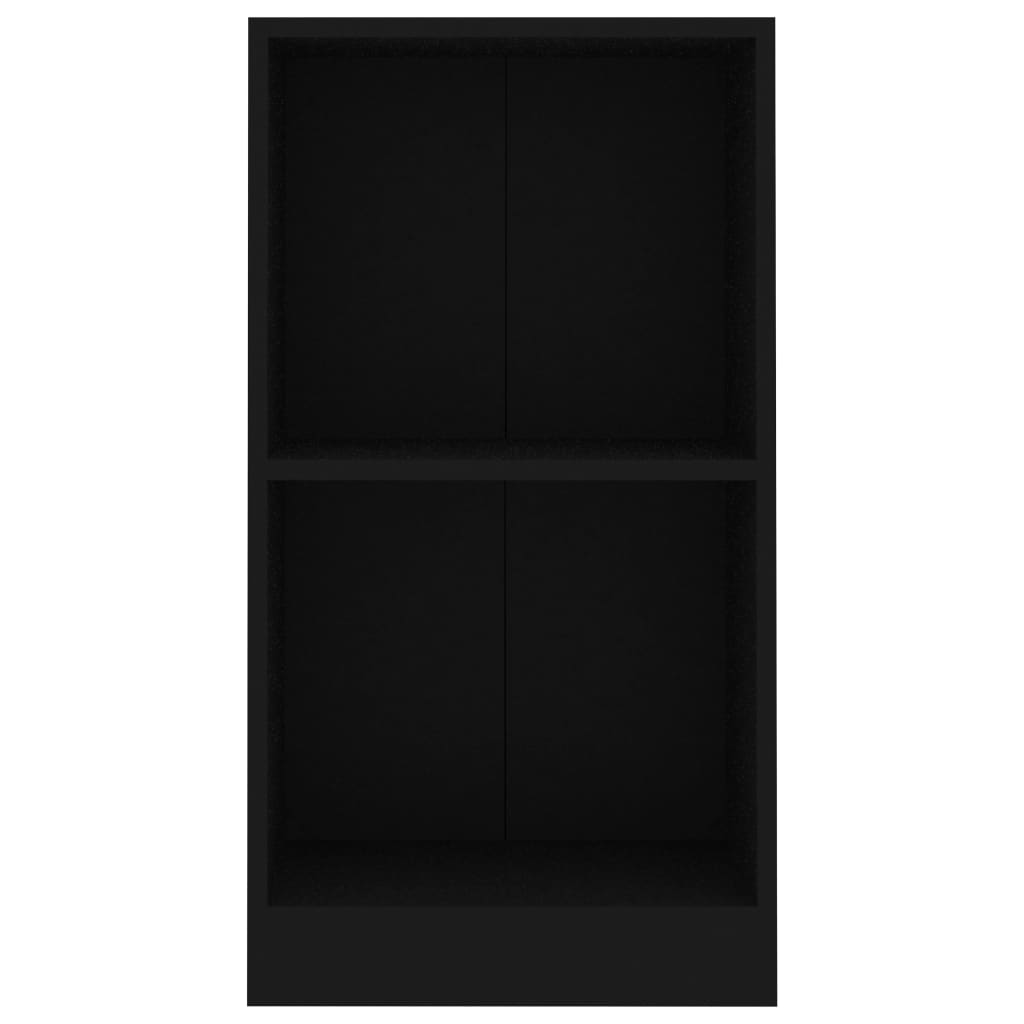 bogreol 40x24x75 cm konstrueret træ sort