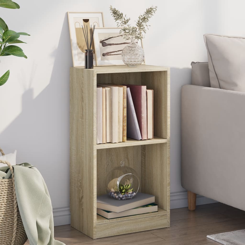bogreol 40 x 24 x 75 cm spånplade sonoma-eg billede