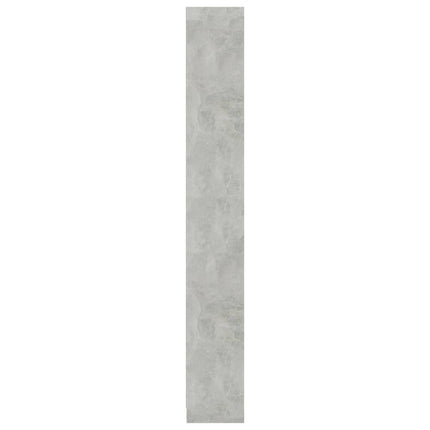 bogreol med 5 hylder 40x24x175 cm konstrueret træ betongrå