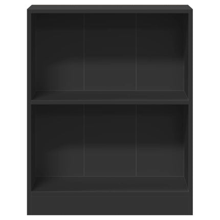 bogreol 60x24x76 cm konstrueret træ sort