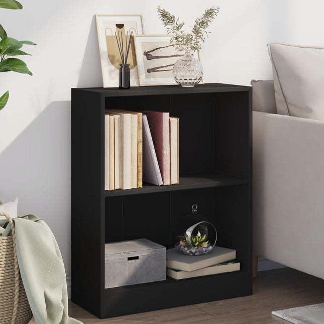 bogreol 60x24x76 cm konstrueret træ sort