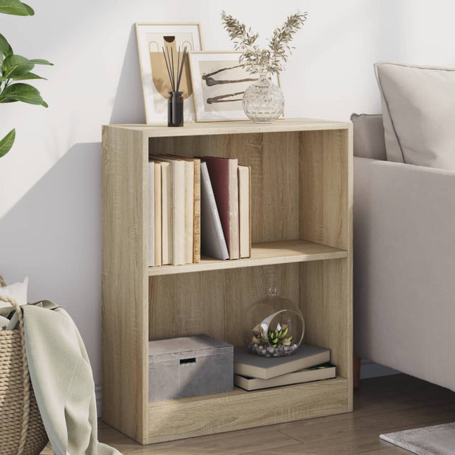 bogreol 60x24x76 cm konstrueret træ sonoma-egetræsfarvet