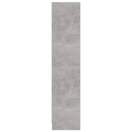 bogreol med 3 hylder 60x24x109 cm konstrueret træ betongrå