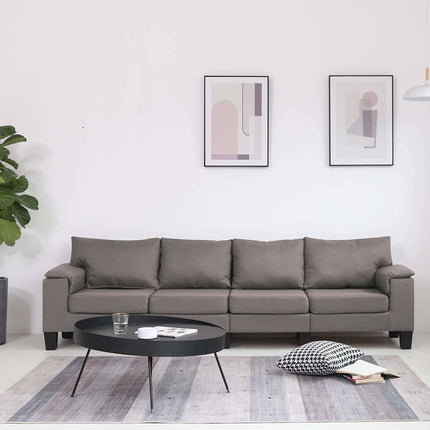 Sofa Gråbrun 4-personers Stof