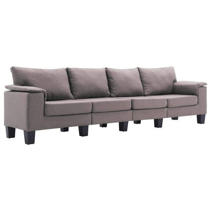 Sofa Gråbrun 4-personers Stof