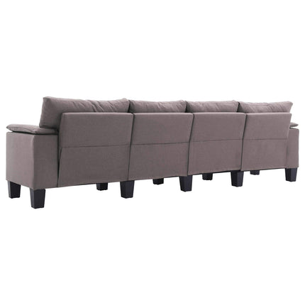 Sofa Gråbrun 4-personers Stof