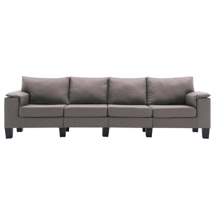Sofa Gråbrun 4-personers Stof
