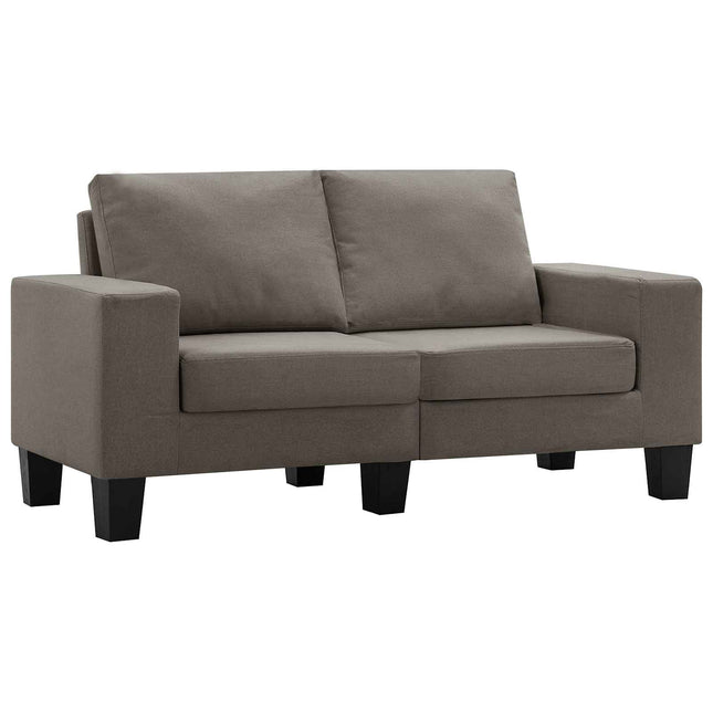 Sofa Gråbrun 2-sædet Stof