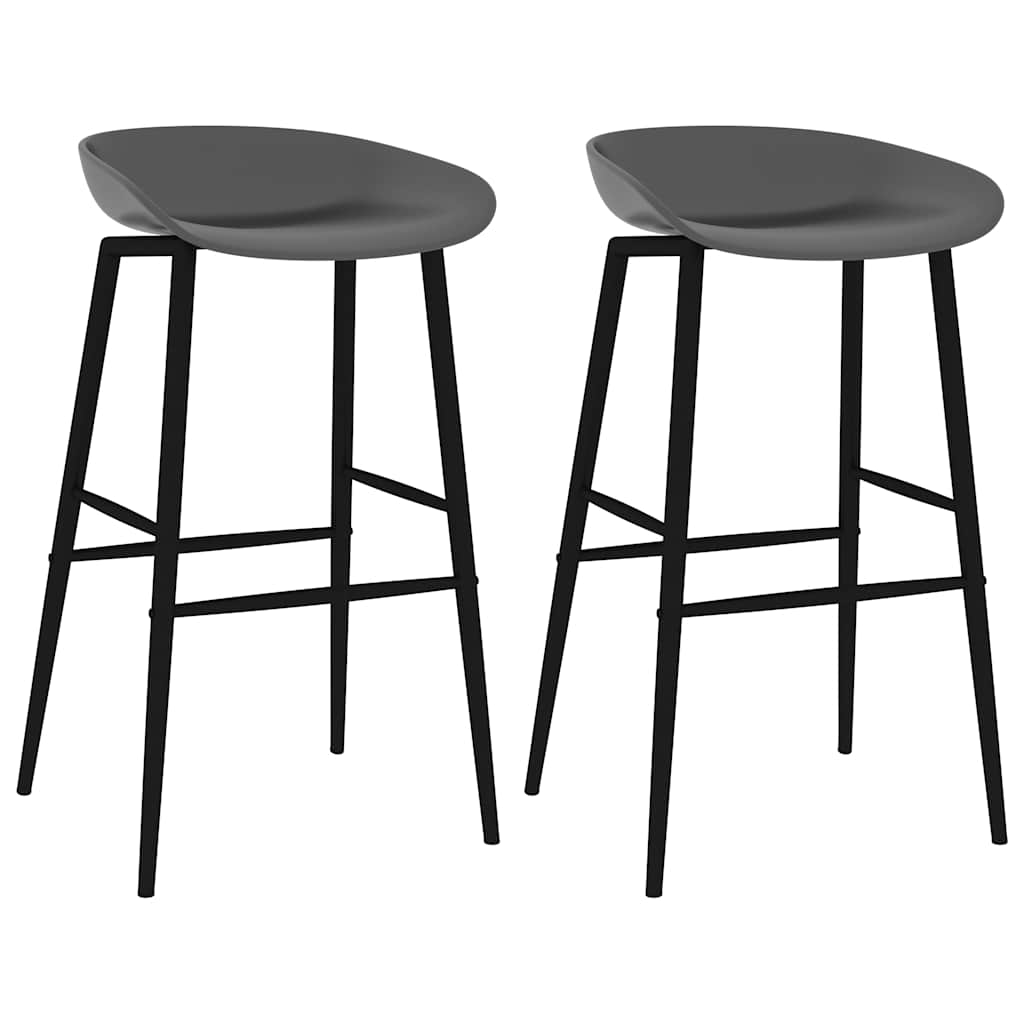 barstole 2 stk. grå