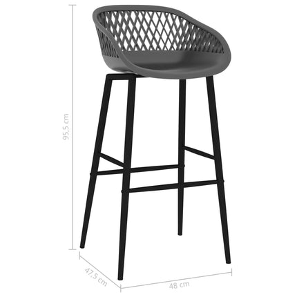 barstole 4 stk. grå
