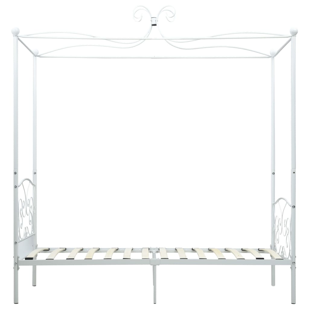 sengestel til himmelseng 90 x 200 cm metal hvid