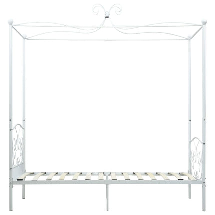sengestel til himmelseng 100 x 200 cm metal hvid