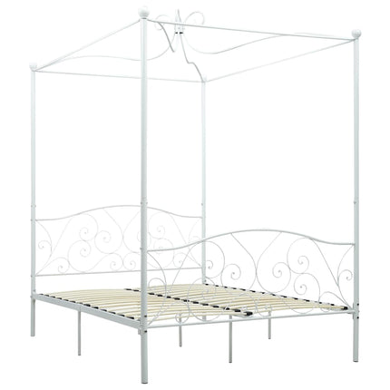 sengestel til himmelseng 120 x 200 cm metal hvid