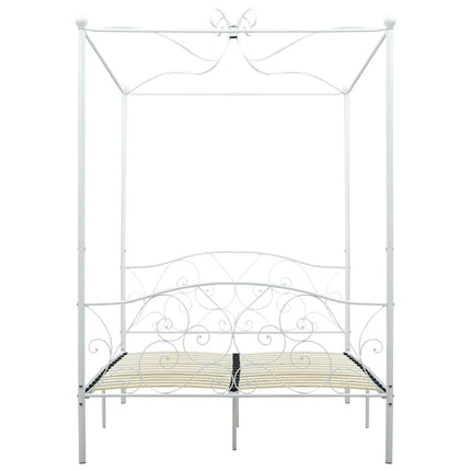 sengestel til himmelseng 120 x 200 cm metal hvid