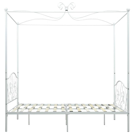 sengestel til himmelseng 120 x 200 cm metal hvid