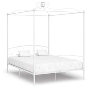 sengestel til himmelseng 160 x 200 cm metal hvid
