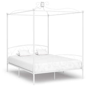 sengestel til himmelseng 180 x 200 cm metal hvid
