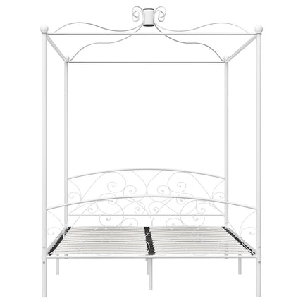 sengestel til himmelseng 180 x 200 cm metal hvid