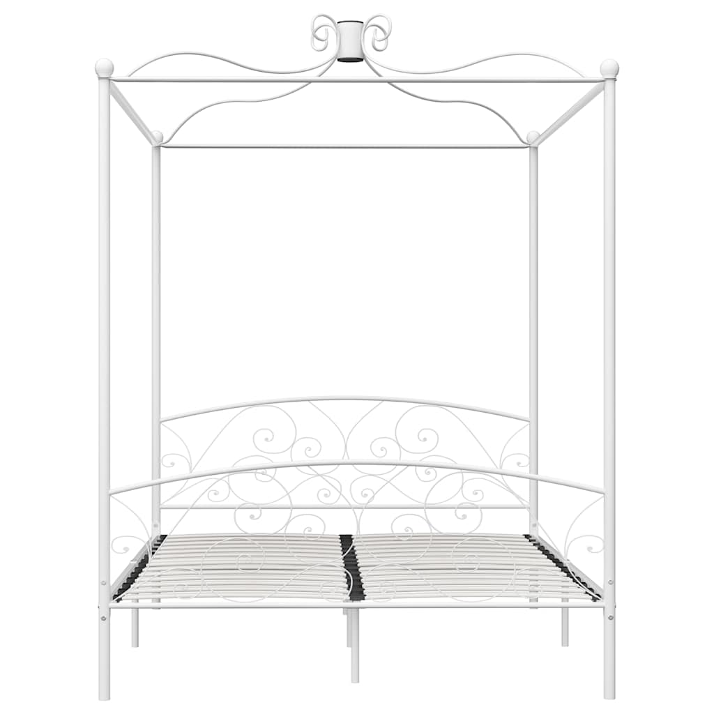 sengestel til himmelseng 180 x 200 cm metal hvid