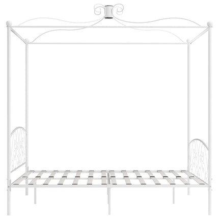 sengestel til himmelseng 180 x 200 cm metal hvid