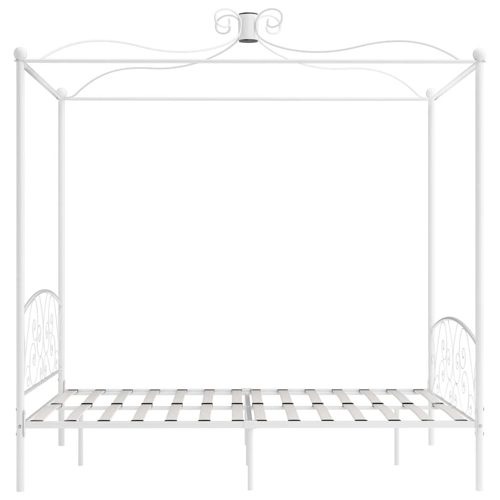 sengestel til himmelseng 180 x 200 cm metal hvid