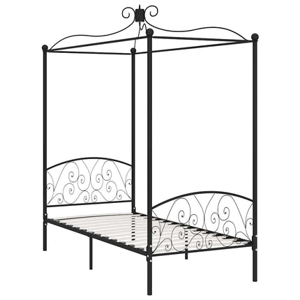 sengestel til himmelseng 100 x 200 cm metal sort