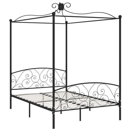 sengestel til himmelseng 140 x 200 cm metal sort