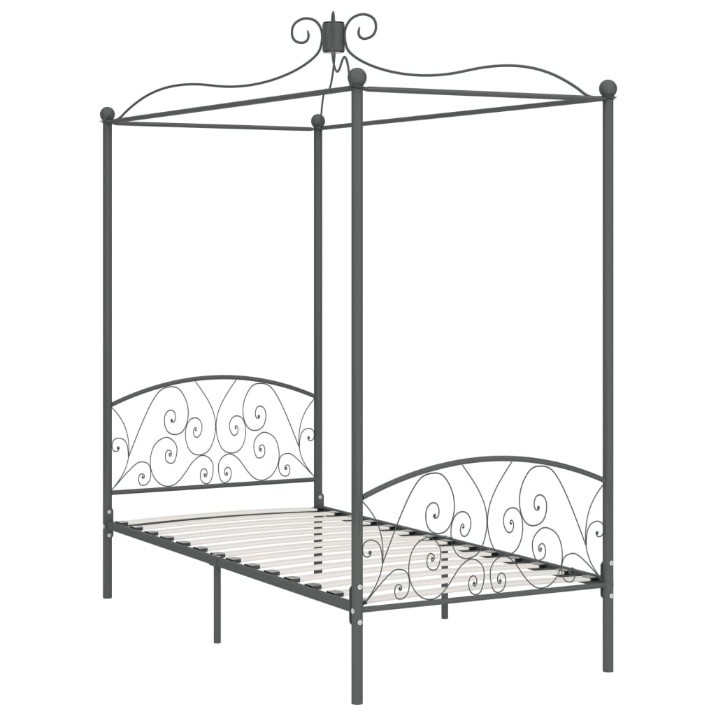 sengestel til himmelseng 100 x 200 cm metal grå