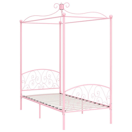 sengestel til himmelseng 100 x 200 cm metal pink