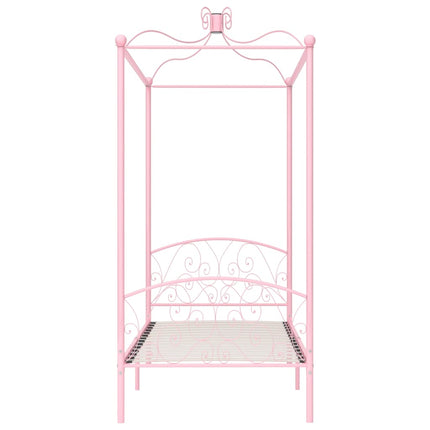 sengestel til himmelseng 100 x 200 cm metal pink
