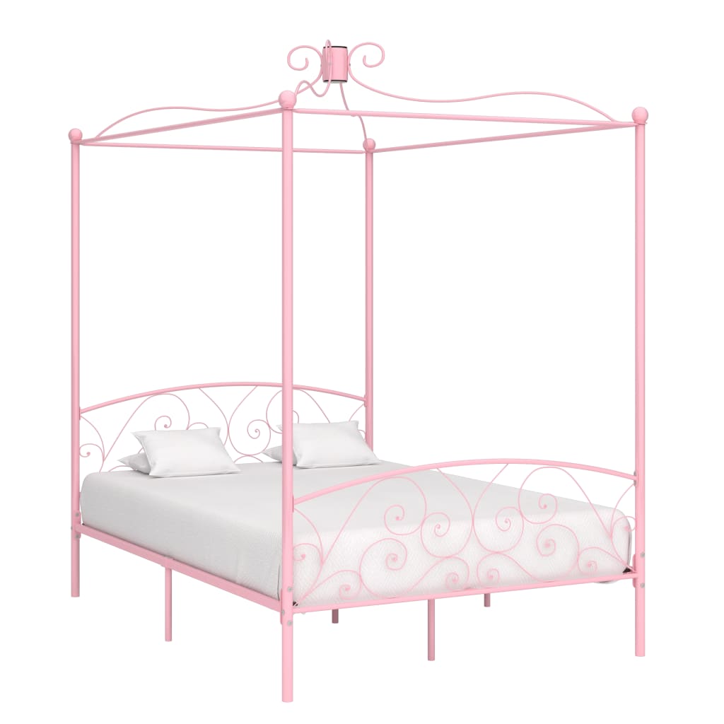 sengestel til himmelseng 120 x 200 cm metal pink