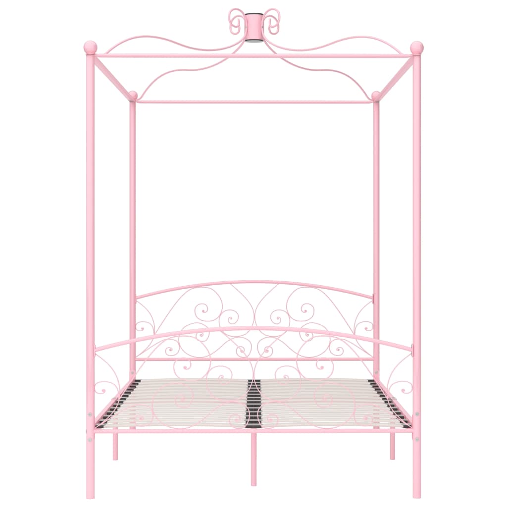 sengestel til himmelseng 120 x 200 cm metal pink