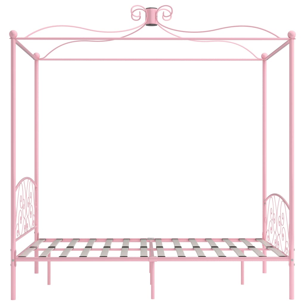 sengestel til himmelseng 120 x 200 cm metal pink