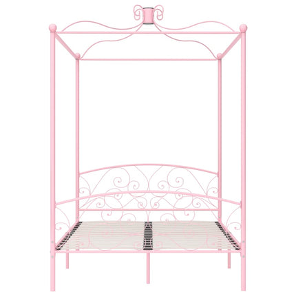sengestel til himmelseng 140 x 200 cm metal pink