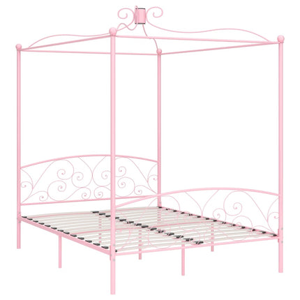 sengestel til himmelseng 160 x 200 cm metal pink