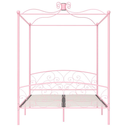 sengestel til himmelseng 160 x 200 cm metal pink