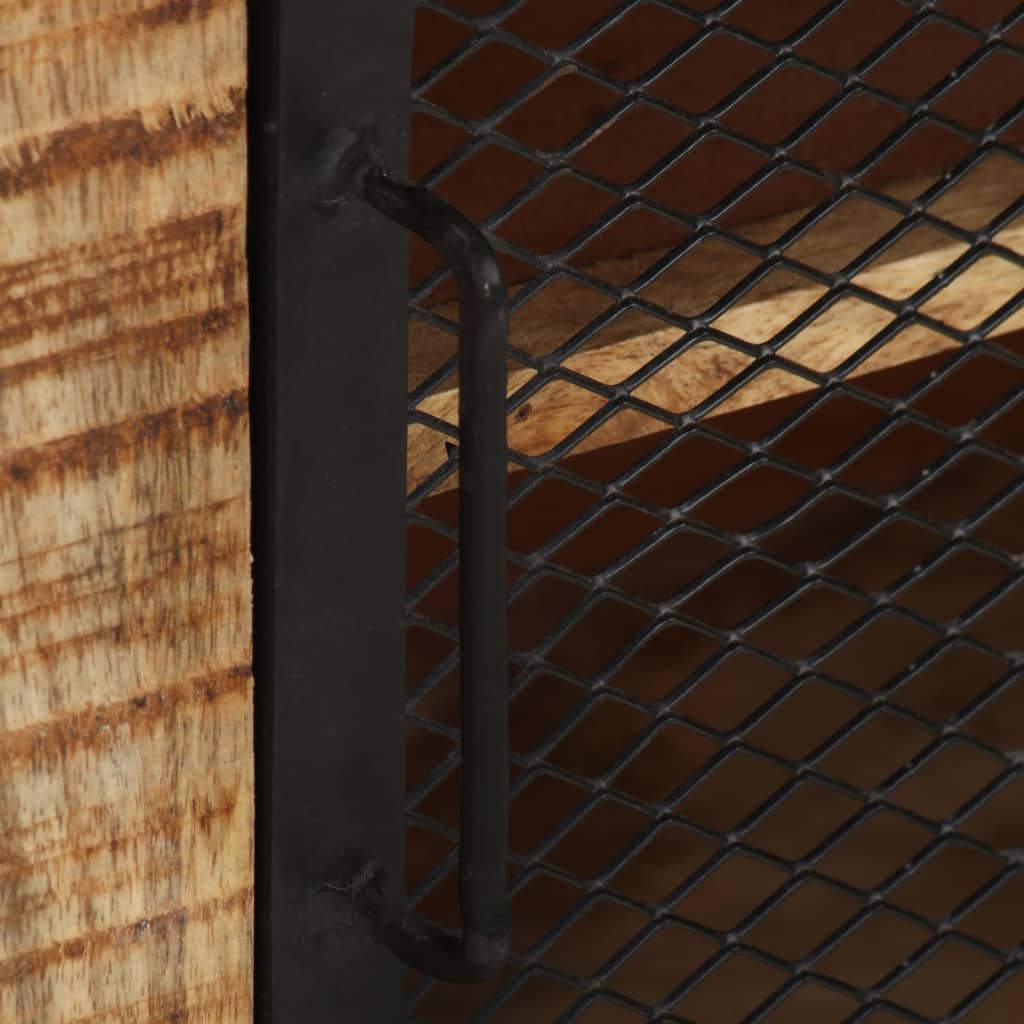 skænk 100x31x60 cm massivt ru mangotræ