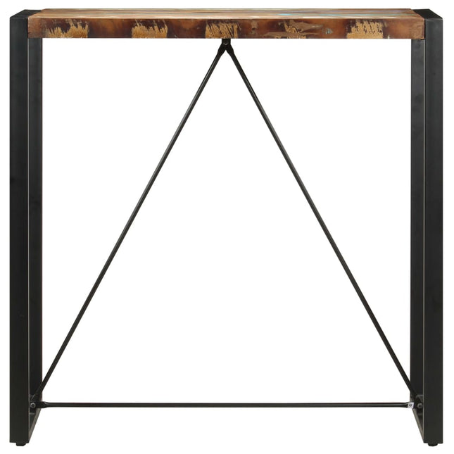 barbord 110 x 60 x 110 cm massivt genbrugstræ
