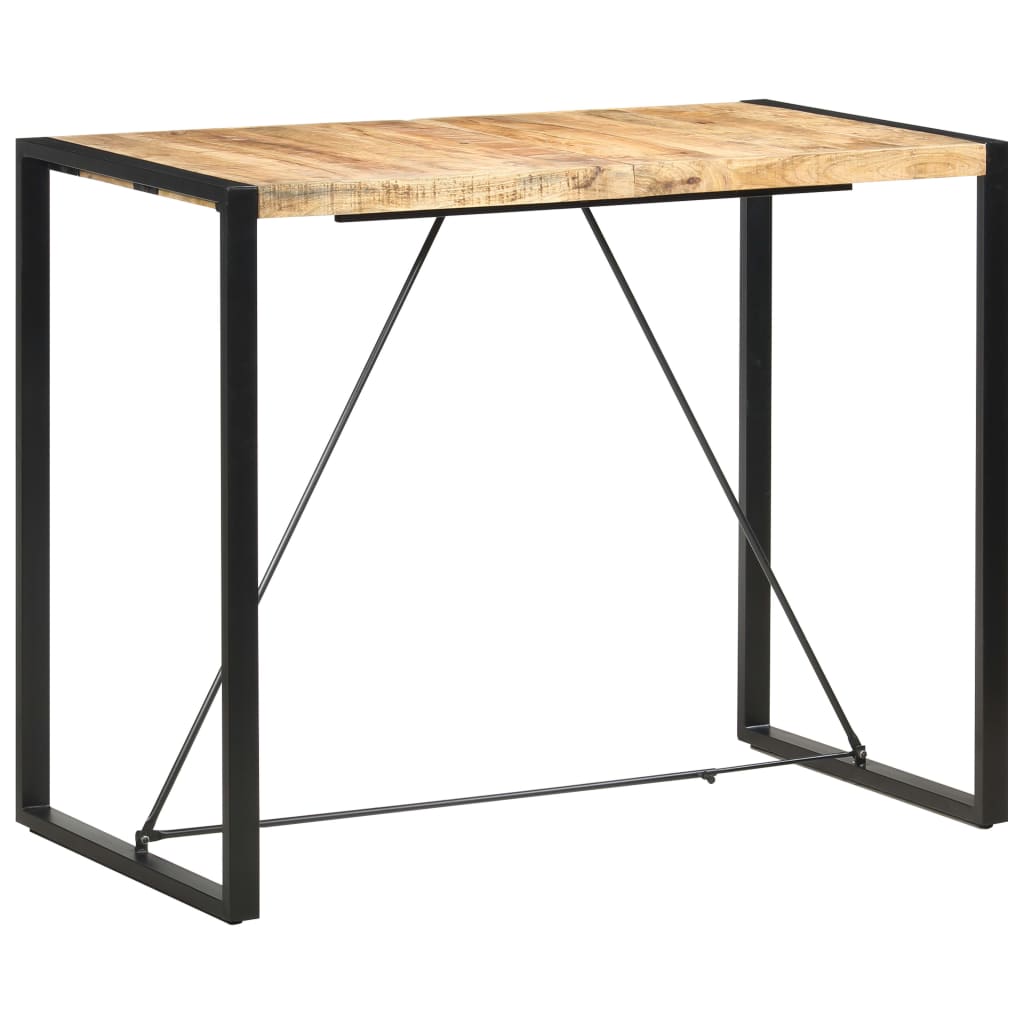 Barbord i massivt mangotræ - 140 × 70 × 110 cm, industrielt design