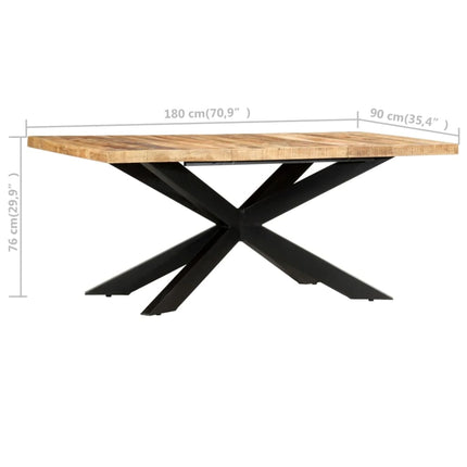spisebord 180 x 90 x 76 cm massivt ru mangotræ