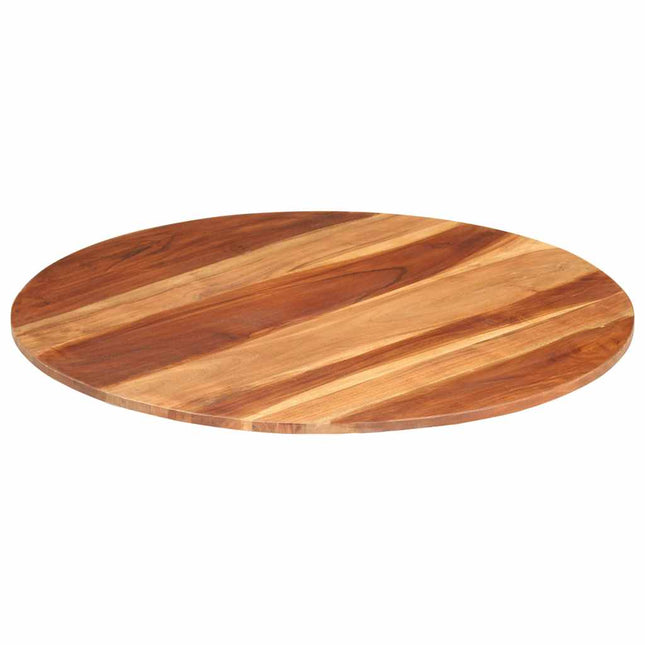 bordplade 15-16 mm 80 cm rund massivt akacietræ