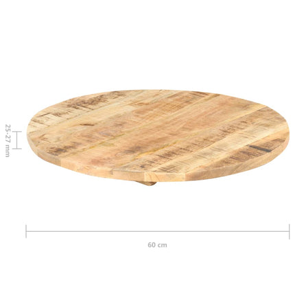 bordplade 25-27 mm 60 cm rund massivt mangotræ