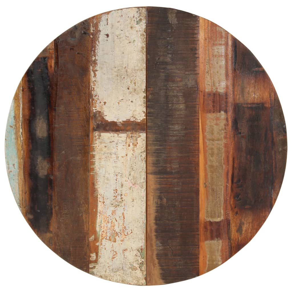 bordsplade 70 cm 15-16 mm rund massivt genbrugstræ billede