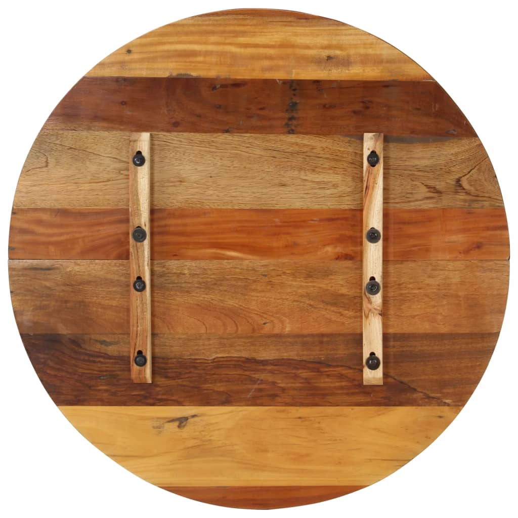 bordplade 80 cm 15-16 mm rund massivt genbrugstræ