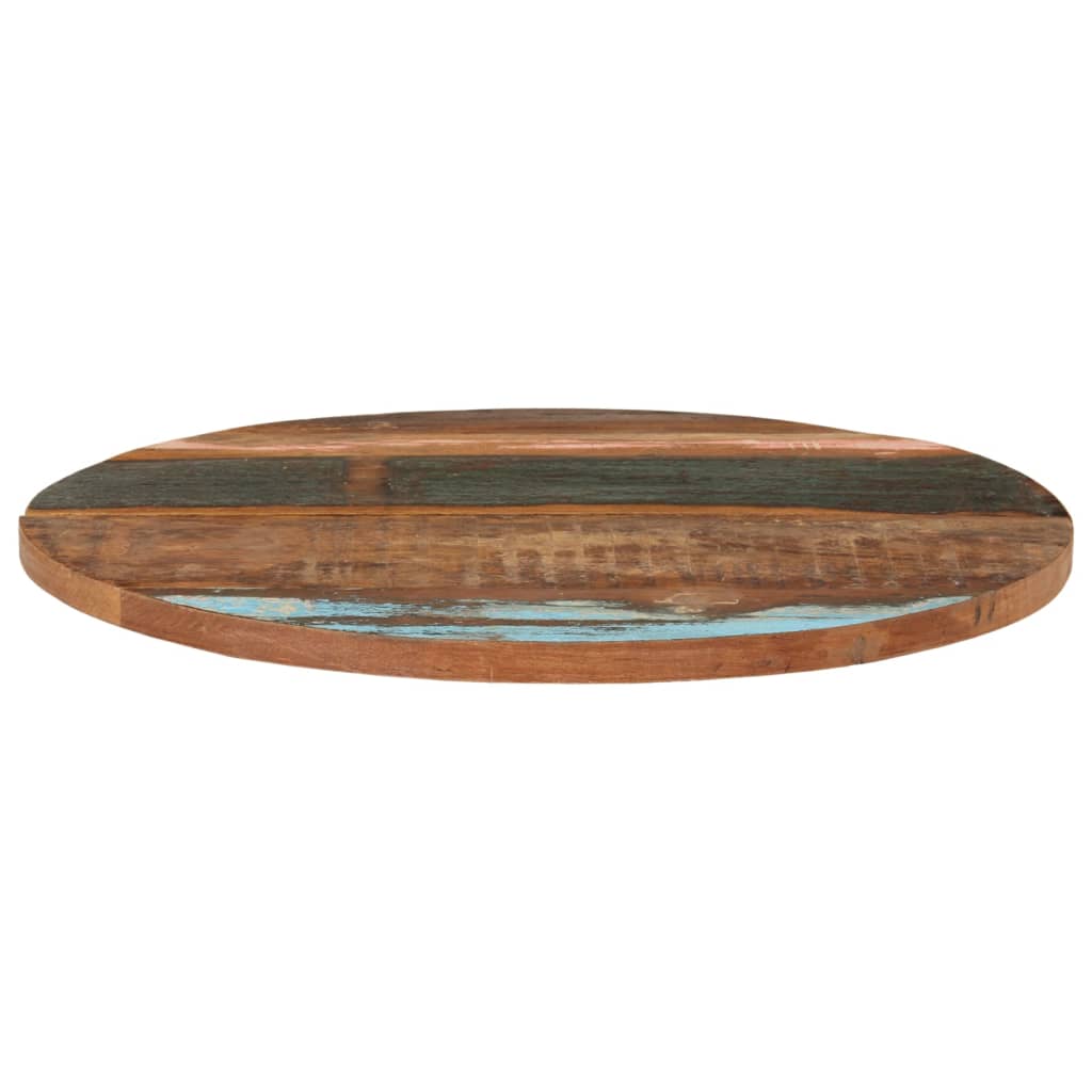 rund bordplade 70 cm 25-27 mm massivt genbrugstræ