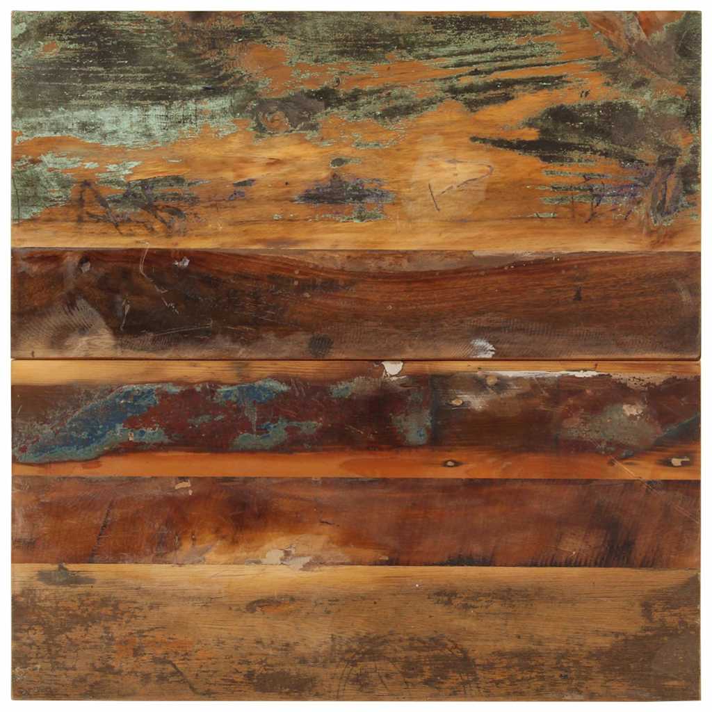 Bordplade 60×60 cm - firkantet i massivt genbrugstræ (15-16 mm)